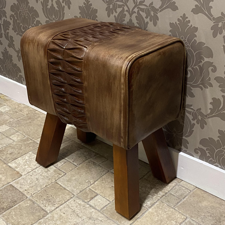 Borough Wharf Harjo Solid Wood Accent Stool Wayfair Ie